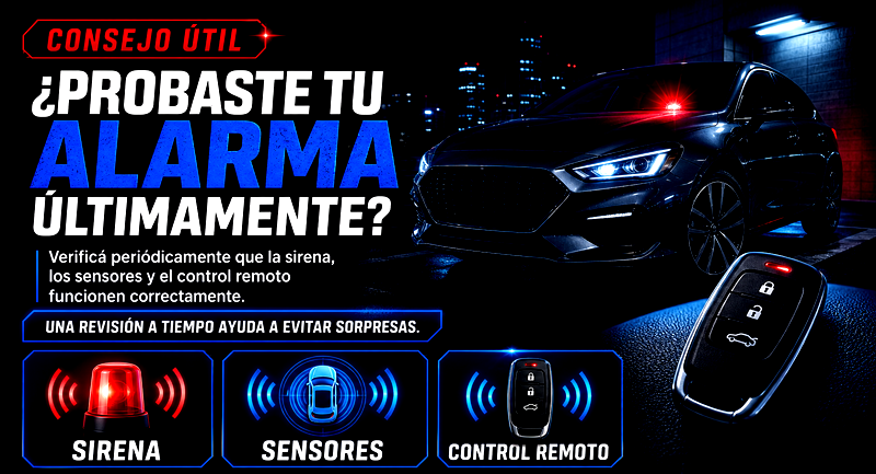 Consejo para probar periódicamente la alarma